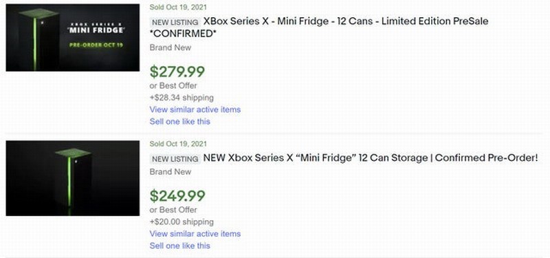 微软XSX mini冰箱被黄牛抢光 并以高价出售