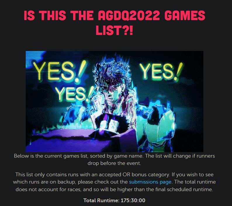 慈擅举动AGDQ去岁1月举办 上百款游戏曲播速通