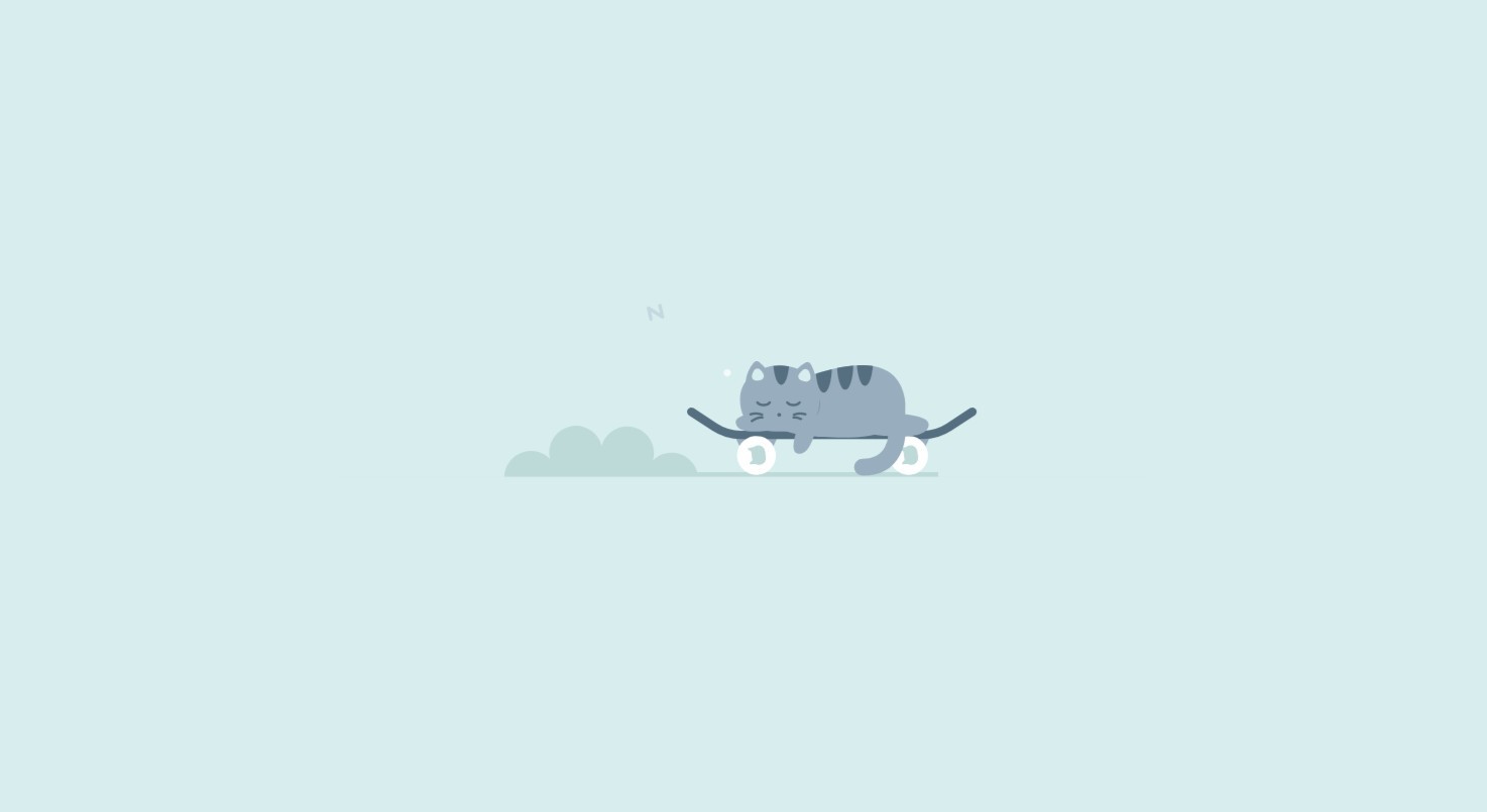 《Wallpaper Engine》滑板猫简单图形动态壁纸