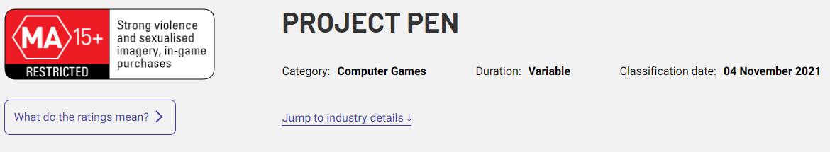 Atlus神秘新作《Project Pen》在澳大利亚获得评级