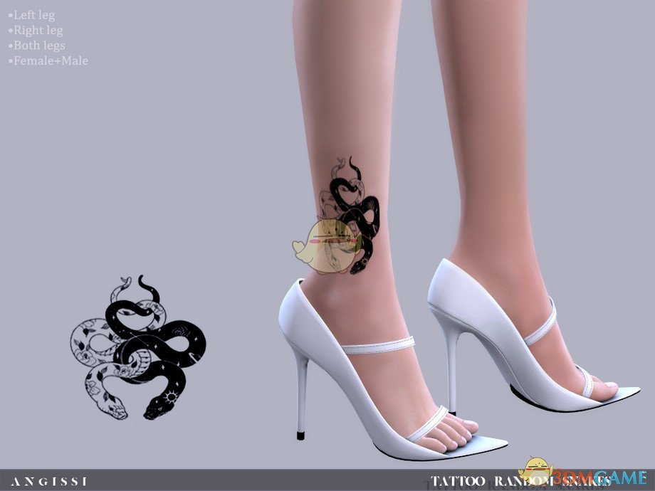 《模拟人生4》蛇形腿部纹身MOD