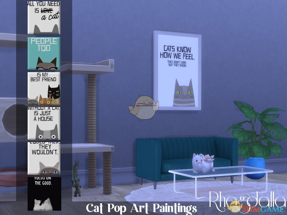 《模拟人生4》猫咪流行艺术绘画MOD
