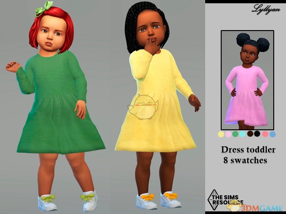 《模拟人生4》幼儿的彩色鲜艳连衣裙MOD