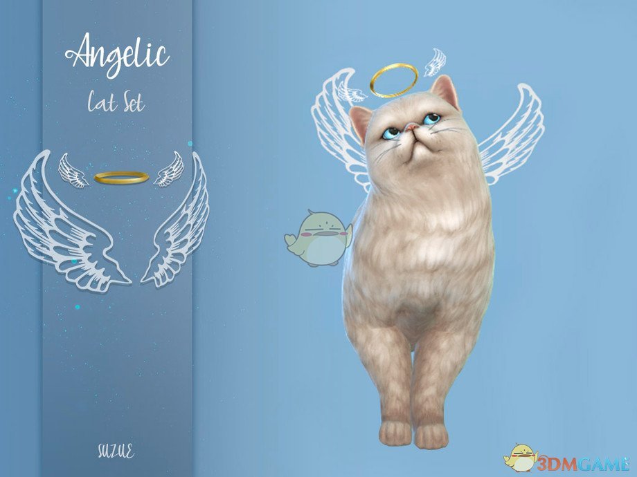 《模拟人生4》猫咪天使翅膀光环MOD