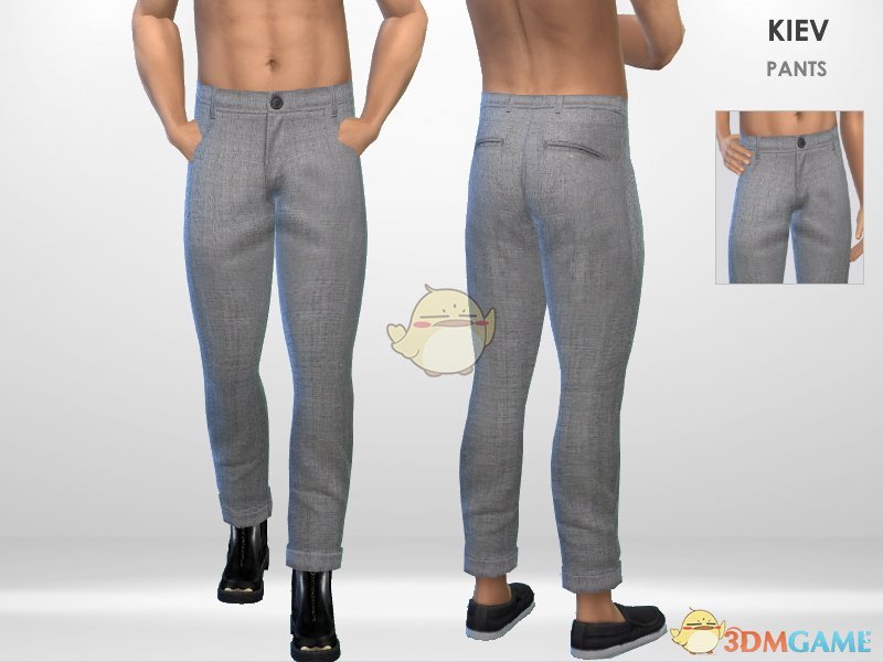 《模拟人生4》男款西装裤子MOD