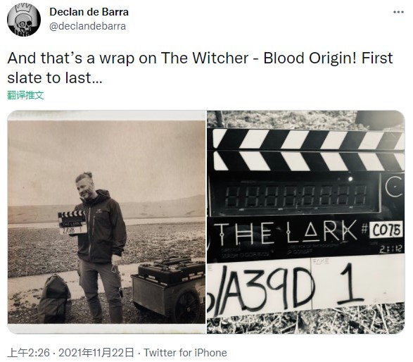 《巫师》前传电视剧《血源》已完成全部拍摄工作