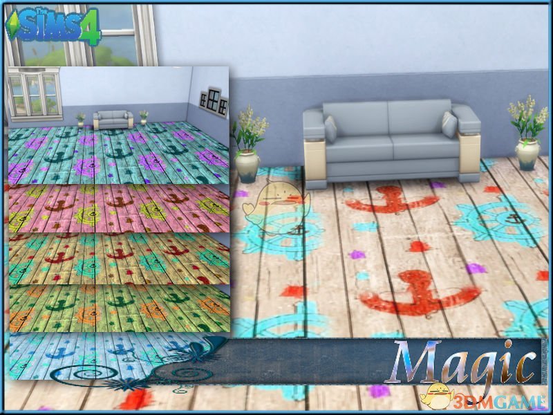 《模拟人生4》船锚涂漆地板MOD