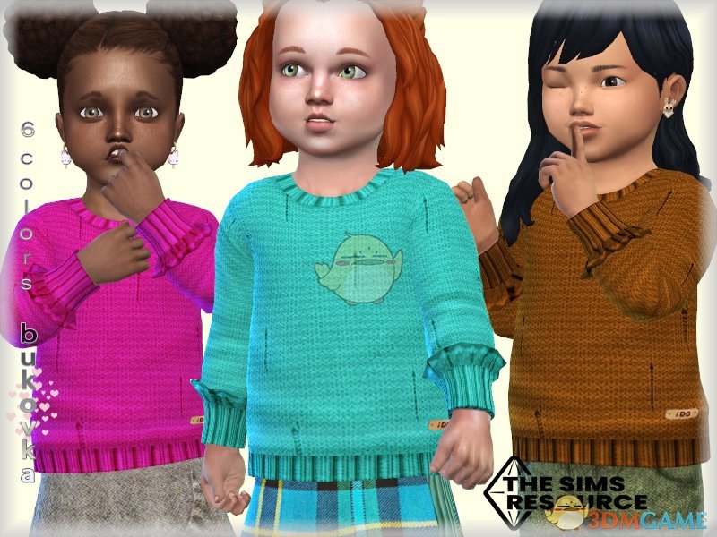 《模拟人生4》幼儿的简洁毛衣MOD
