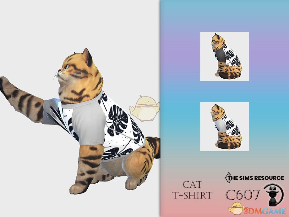 《模拟人生4》猫咪芭蕉图案衣服MOD