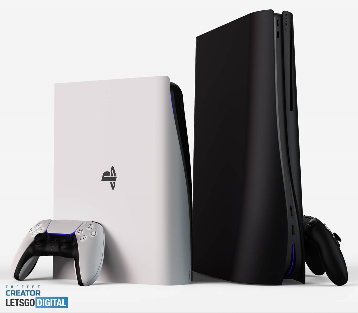 索尼PS5 Pro概念渲染图曝光 更时尚更圆润