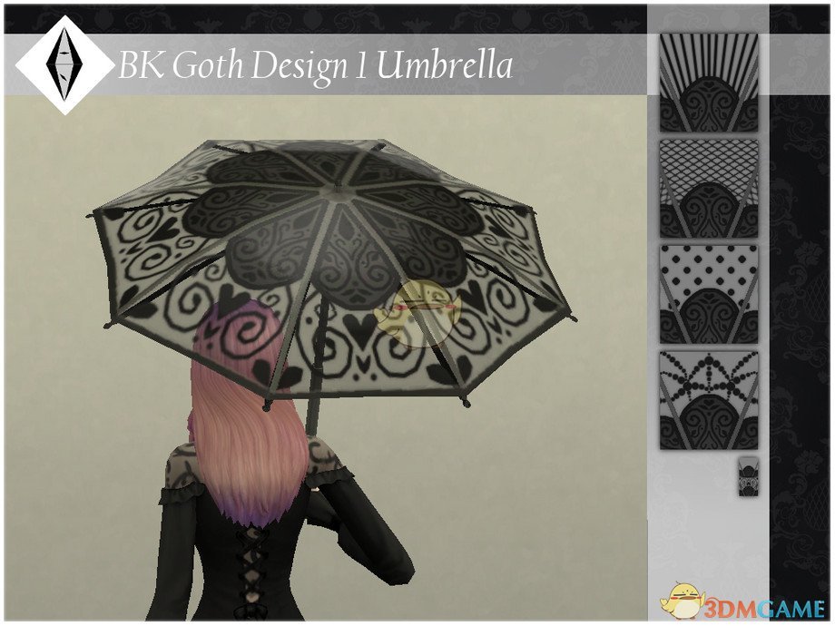 《模拟人生4》花式黑色雨伞MOD