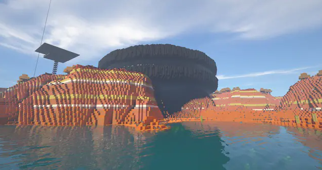 玩家在《我的世界》打造超巨大奥利奥饼干 耗时一周4.6万方块