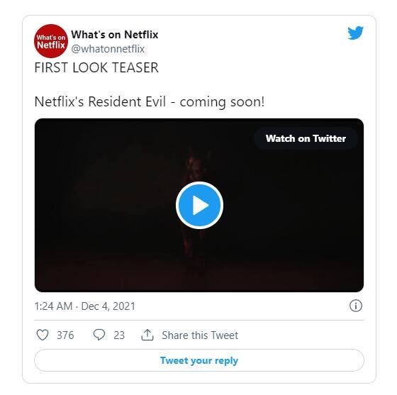 Netflix展示《生化危机》新真人剧集首个视频片段