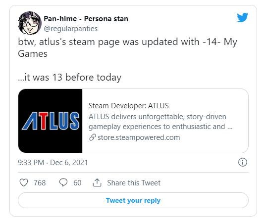 3DM速报：TGA将有四个重大宣布 ATLUS神秘游戏将登Steam