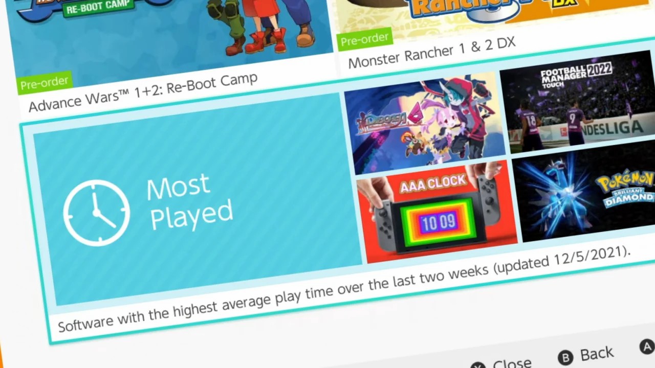 任天堂发布Switch eShop最常玩游戏排名 《魔界战记6》英美双区登顶