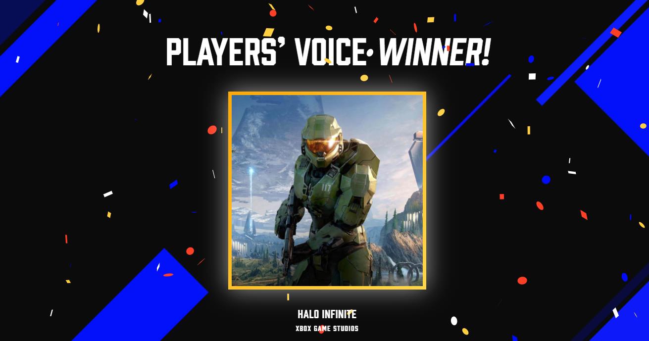 TGA2021玩家投票奖项确定 《光环：无限》斩获“玩家之声”奖