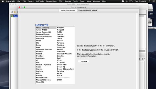 RazorSQL for mac9.4.9