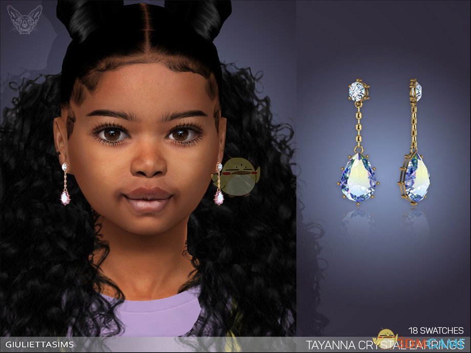 《模拟人生4》儿童奢华水晶耳环MOD