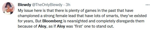 彭博社发文谈游戏界性别歧视在改变：不性感就对了