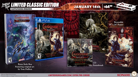 《恶魔城安魂曲》推出PS4实体版 下周开启预购