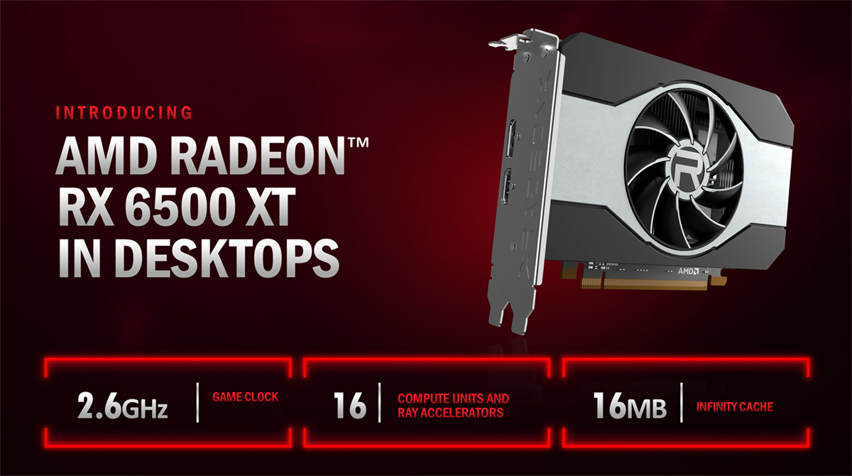 AMD Radeon RX 6500XT正在法国溢价近50% 卖价为299欧元