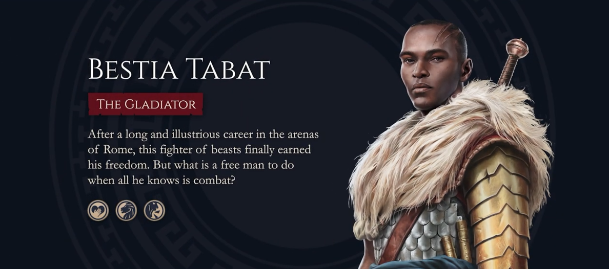 《远征军：罗马》发布角色预告 角斗士贝斯蒂亚·塔巴特登场