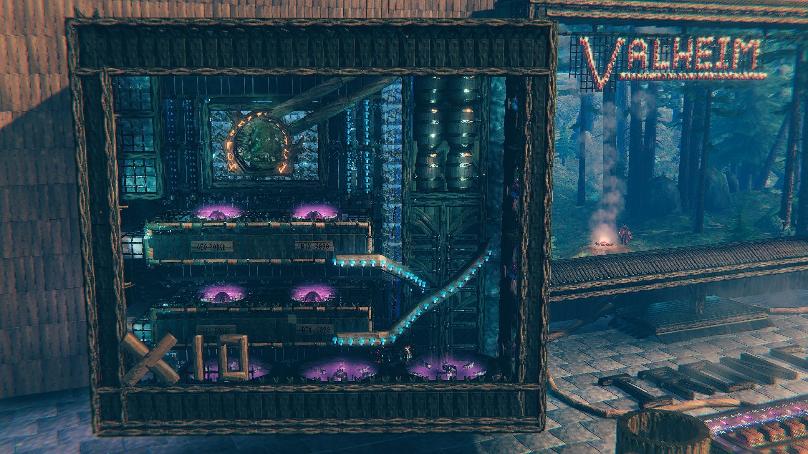 玩家脑洞大开 在《英灵神殿》里建造一台电脑