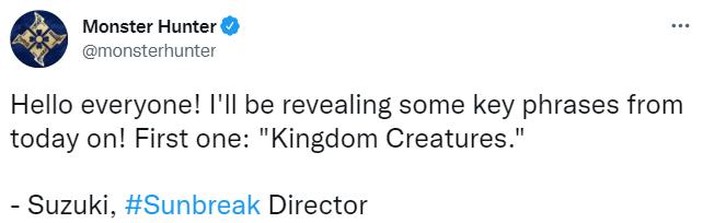 《怪物猎人：崛起曙光》总监公布首个关键词 “王域生物”