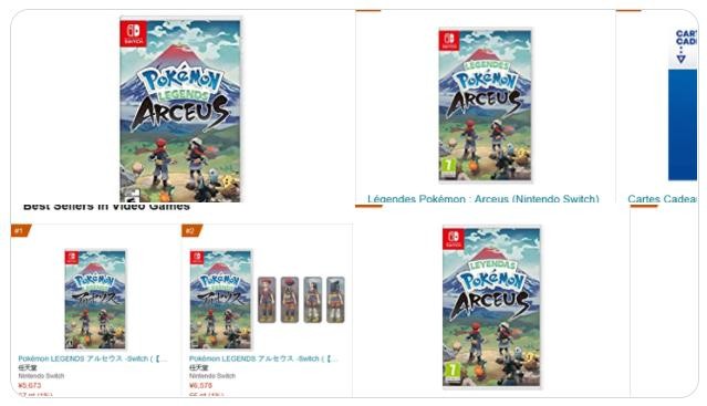 《宝可梦传说：阿尔宙斯》登顶多地区亚马逊游戏销量榜 部分地区脱销