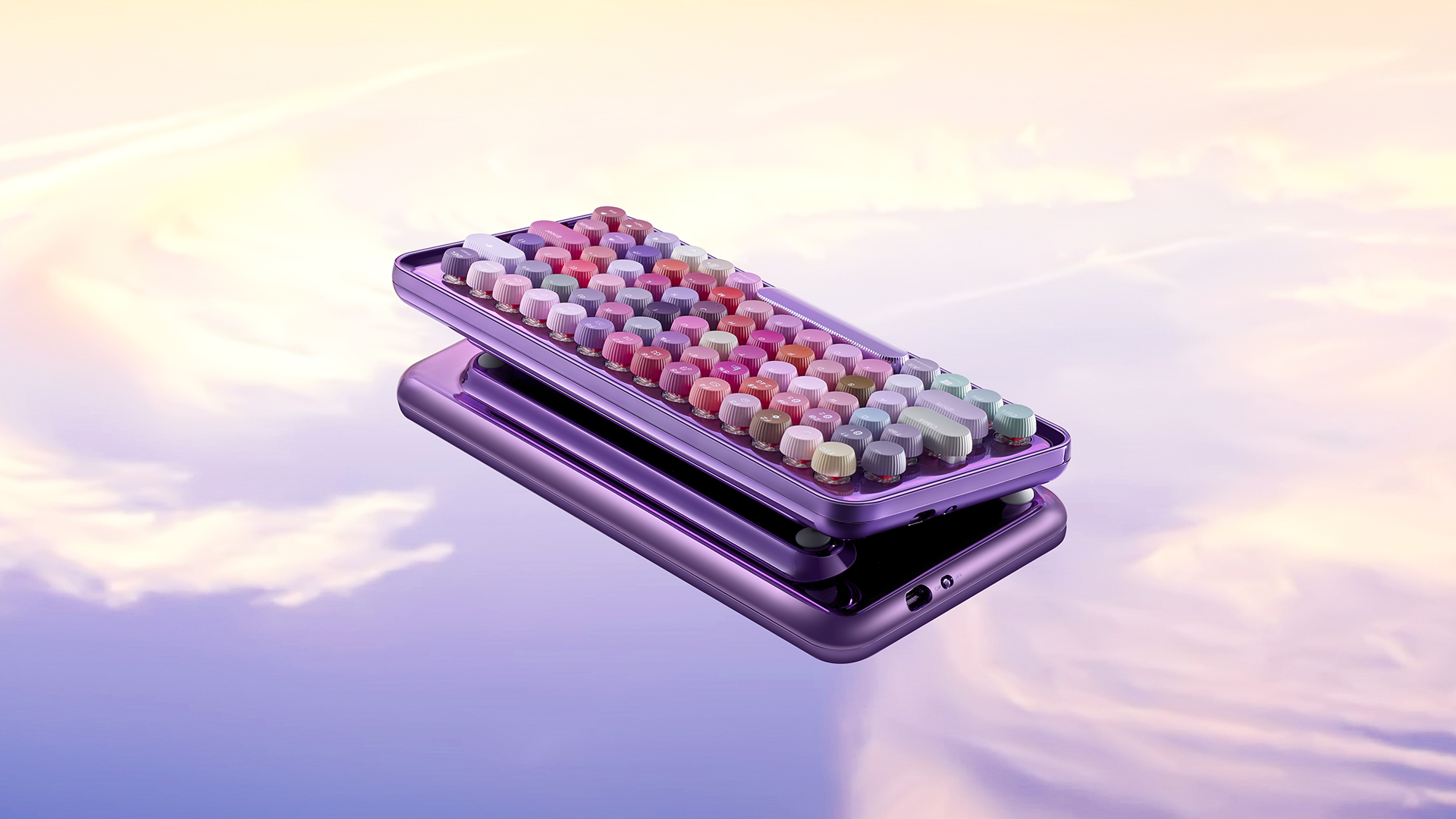 冰粼紫高定，雷柏ralemo Pre 5多模无线机械键盘姹紫嫣红版上市