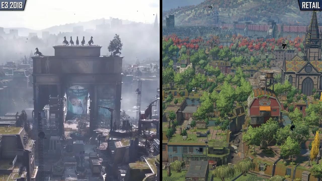 《消逝的光芒2》E3预告与正式版对比 正式版缩水