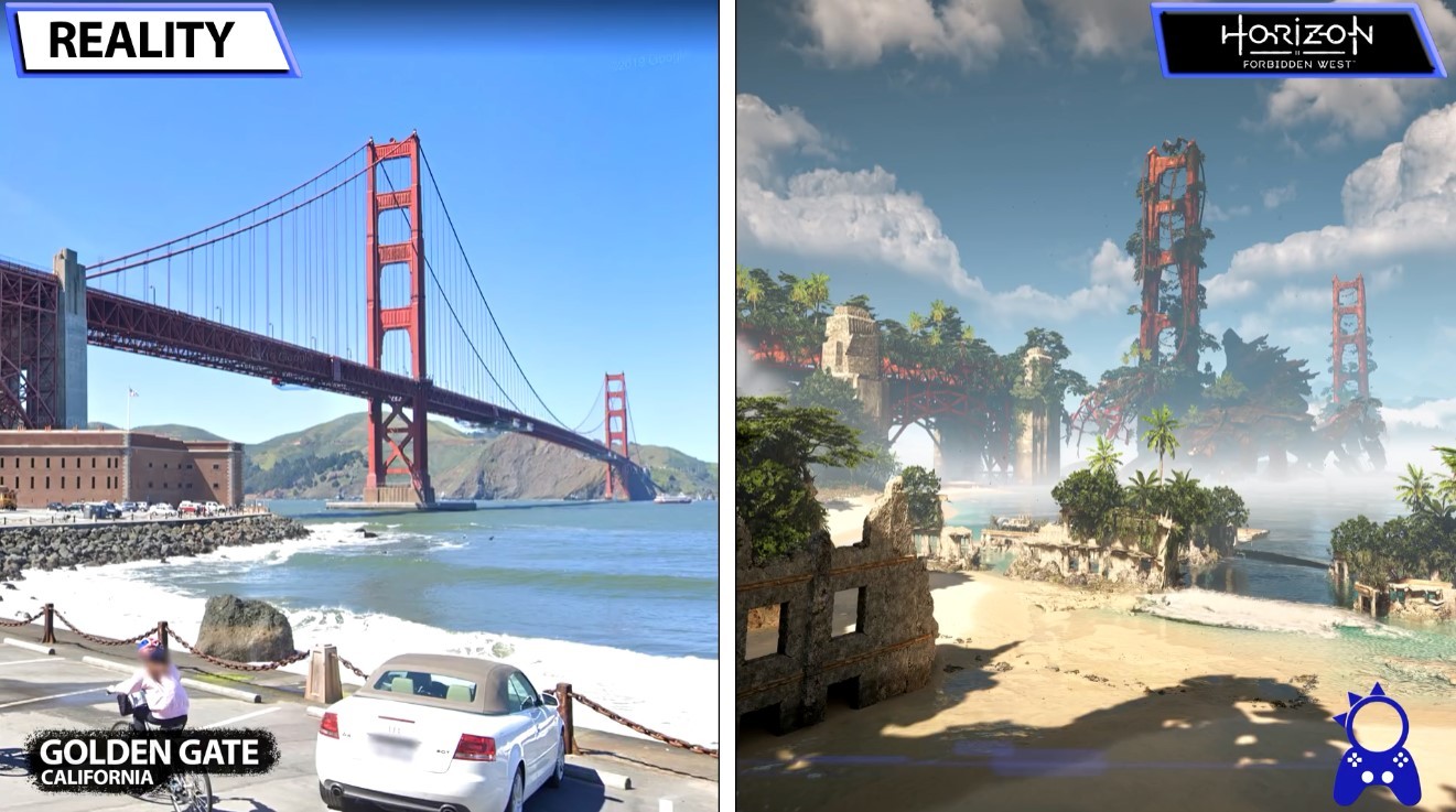 《地平线：西之绝境》vs 现实场景对比 几乎完美复刻