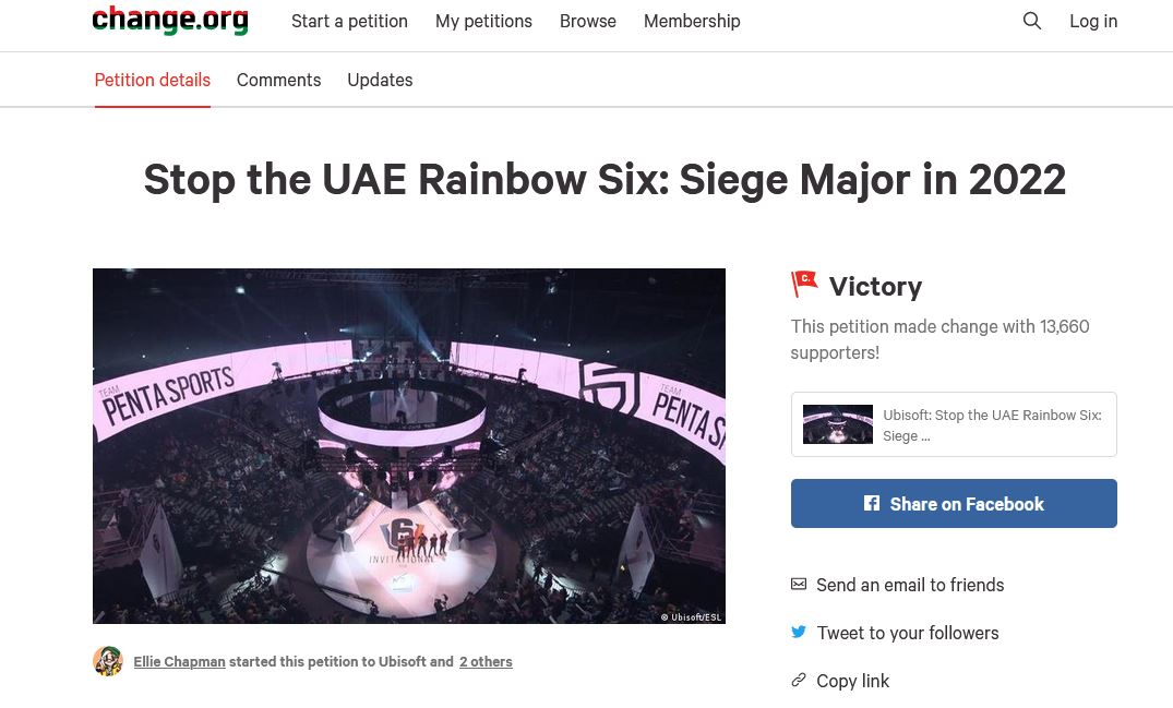 因LGBTQ+粉丝反对 育碧放弃阿联酋电竞比赛举办计划