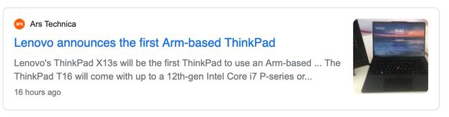 联念将推尾款Arm芯片ThinkPad条记本