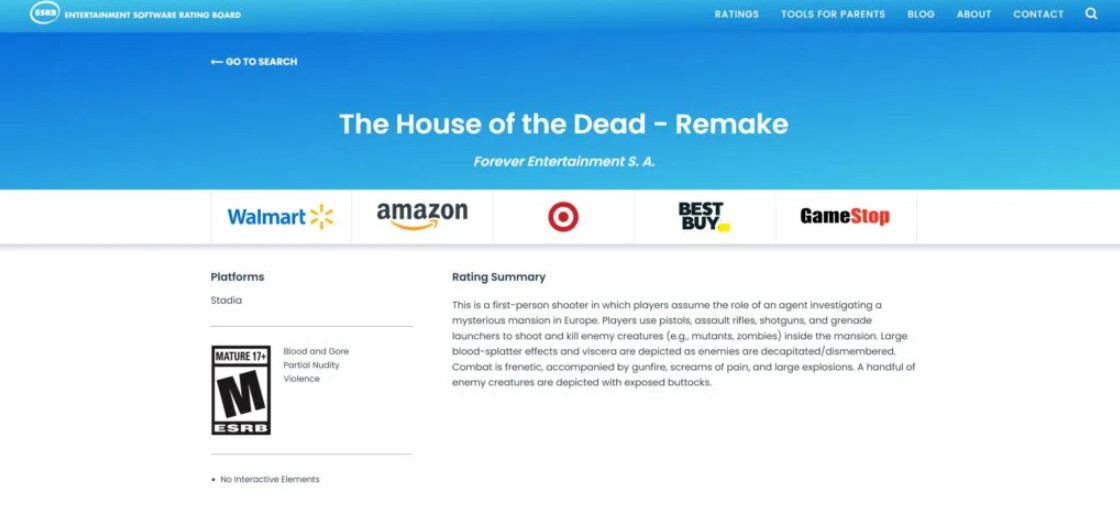 《死亡之屋：重制版》已完成了Stadia版本 發售日還沒有公開