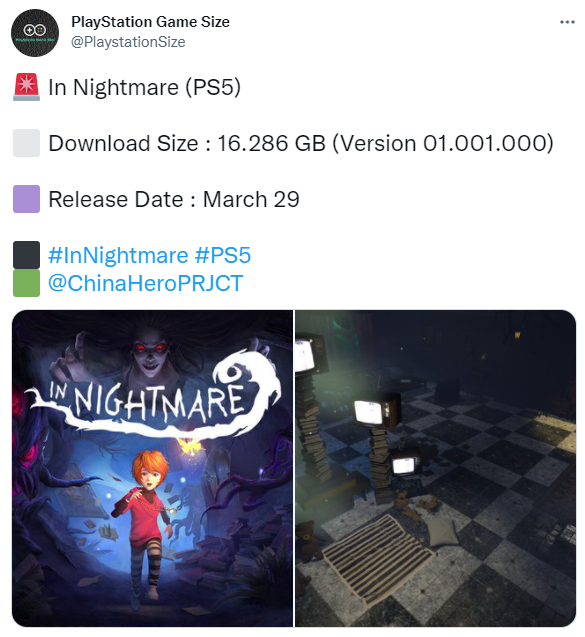 曝国产恐怖游戏《暗夜长梦》PS5版容量约16G 躲避噩梦并寻找丢失的记忆