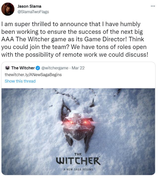 《昆特牌》总监担任《巫师》新作总监 该作将不会作为独占游戏发售