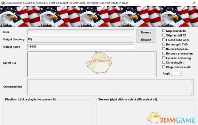 DGDemuxGUI(蓝光原盘/4K蓝光原盘字幕抽取)V1.0.0.58