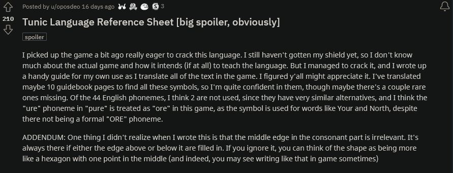 塞尔达风游戏《TUNIC》中神秘语言已被玩家翻译 显现出六边形游戏主题