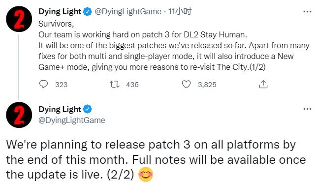《消逝的光芒2》“新游戏+”模式4月底全平台上线 修复单人模式等大量BUG