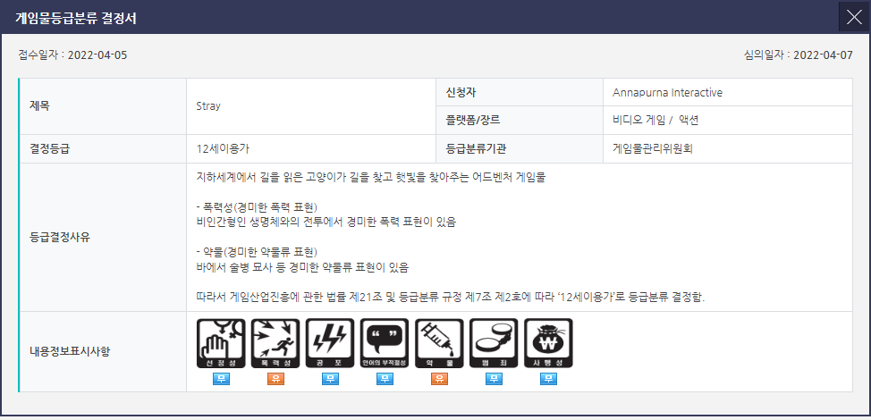 猫咪冒险游戏《Stray》在韩国评级 将于2022年发售