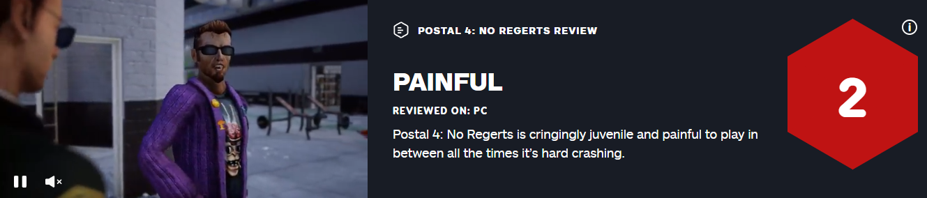 《喋血街头4》正式版被IGN评2分：游戏体验不能让玩家满意