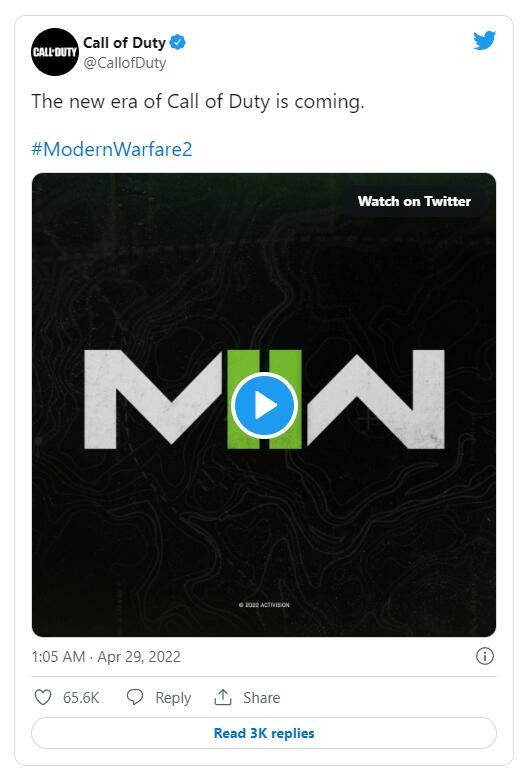 《使命召唤19：现代战争2》官方Logo发布 将新增更多近距离战斗等玩法