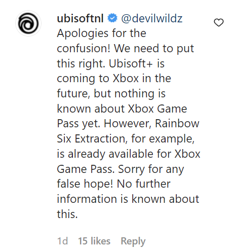 育碧荷兰澄清Ubisoft+服务加入XGP：暂时仅登录Xbox主机
