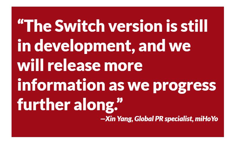 3DM速报：《原神》Switch版仍在开发中 网易成立美国第一方工作室