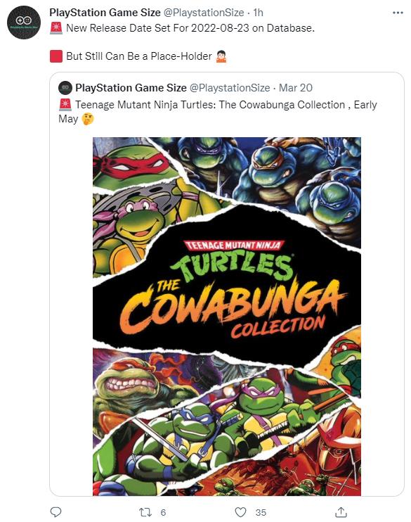 消息称《忍者神龟：COWABUNGA合集》8月23日发售 包含13款完整版经典游戏