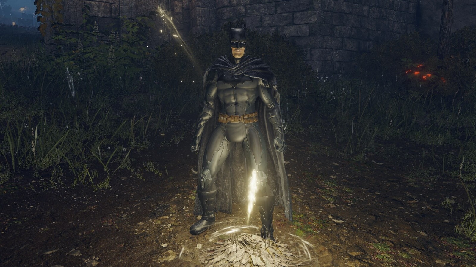 玩家自制《艾尔登法环》蝙蝠侠mod 标志性风衣炫酷