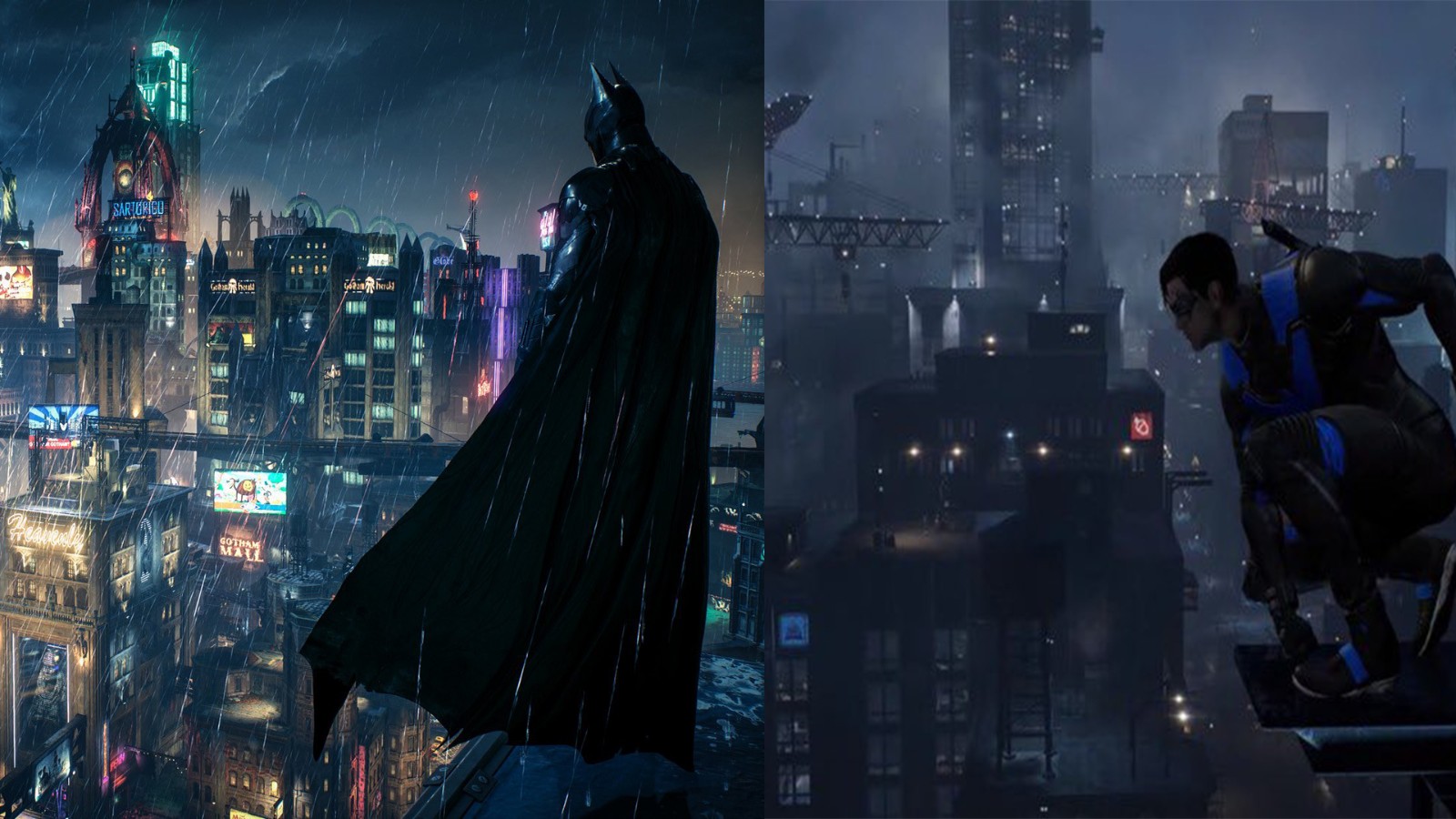 《哥谭骑士》与《蝙蝠侠阿卡姆》对比 新做画里出有如旧做？