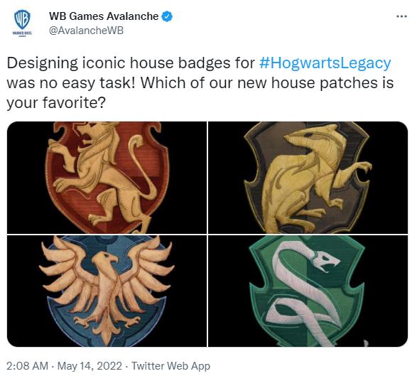 《霍格沃兹：遗产》四大学院徽章发布 正式版预计2022年年末发售