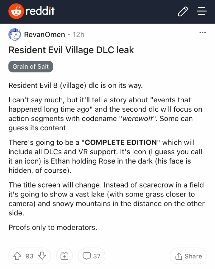 《生化危机8》DLC细节泄露 讲述游戏剧情故事线之前的故事